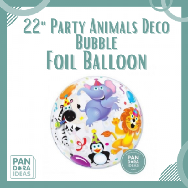 22" Party Animals Deco Bubble|Balon Deco Motif Binatang