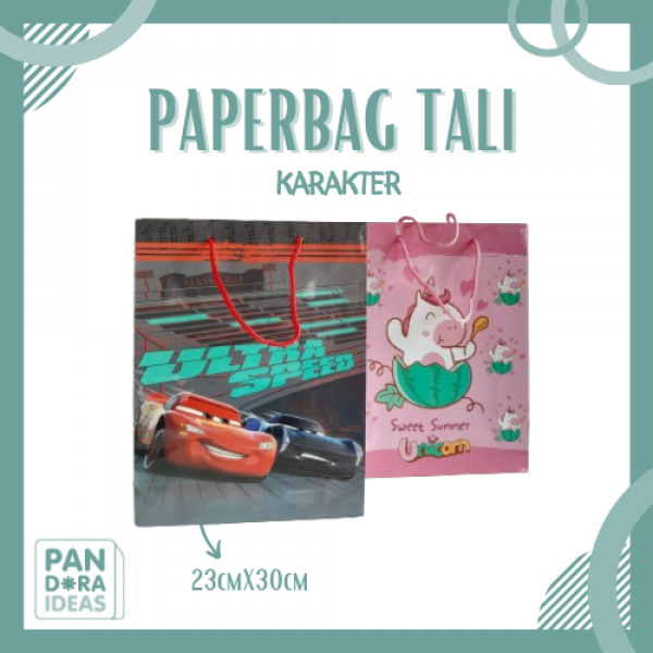 Paperbag Tali Motif Karakter Premium Ulang Tahun Small Kecil