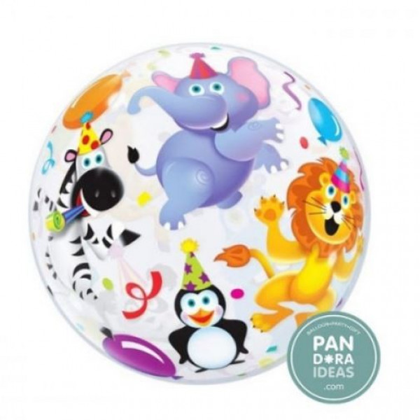 22" Party Animals Deco Bubble|Balon Deco Motif Binatang