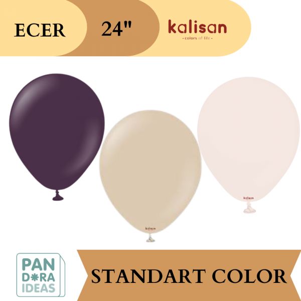 24" Kalisan Latex Balloon Standard Color 1 pcs | Balon Latex Kalisan