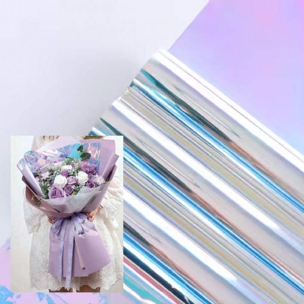 HOLOGRAM Cellophane Wrapping Flower Kertas Plastik Bunga