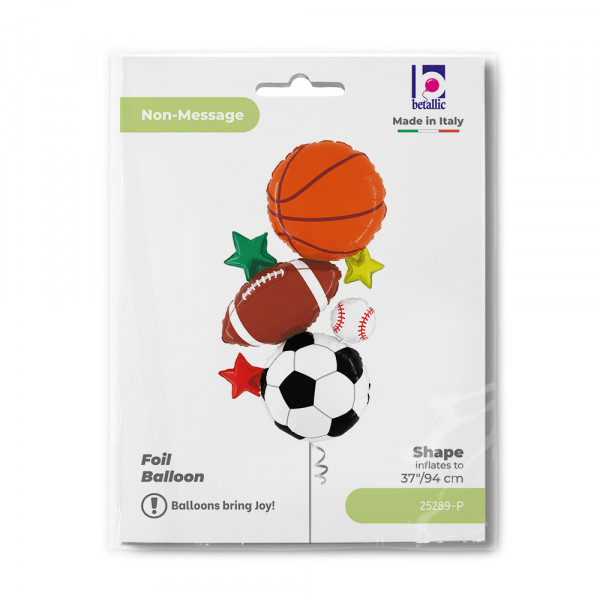 37" Multi Sport Stacker Foil Balloon | Balon Foil Bola-Bola