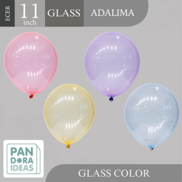 Ecer Balon Latex Adalima 11" Glass Color isi 100