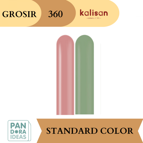 360" Kalisan Twister Latex Balloon Standard Color 25 pcs|Balon Pentil