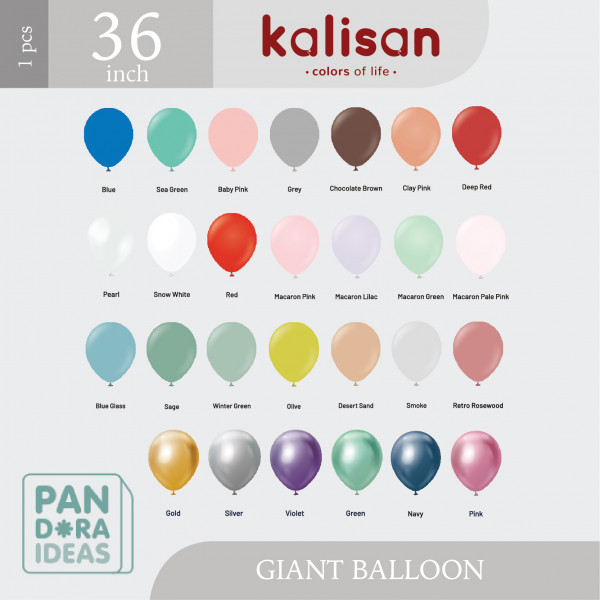 ECER Balon Latex Jumbo 3feet / 36" Kalisan | Balon Latex Jumbo