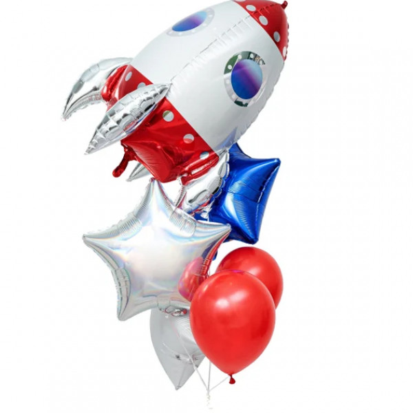 21" Rocket AirFilled Foil Balloon | Balon Foil Mainan Anak Roket