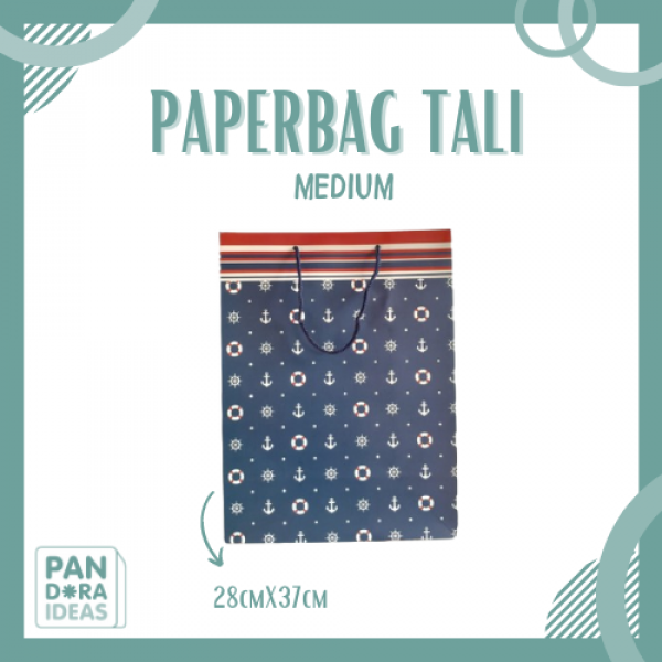 Paperbag Tali Medium Motif Jangkar Premium Ulang Tahun