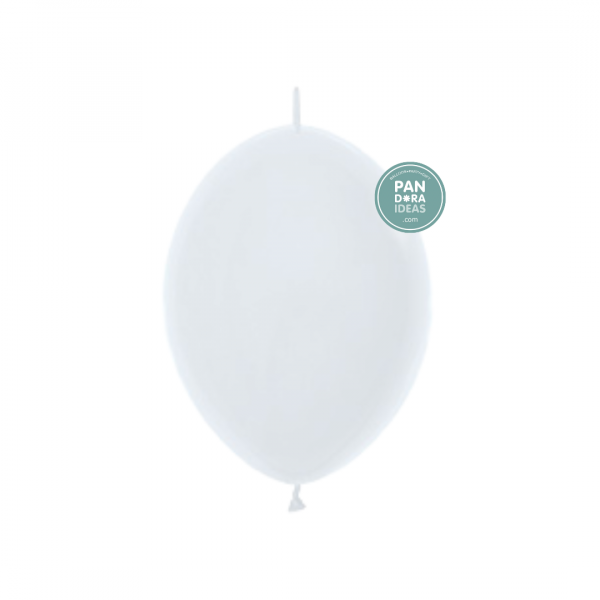 6" and 12" Link O Loon Sempertex Balloon White | Balon Sambung Putih