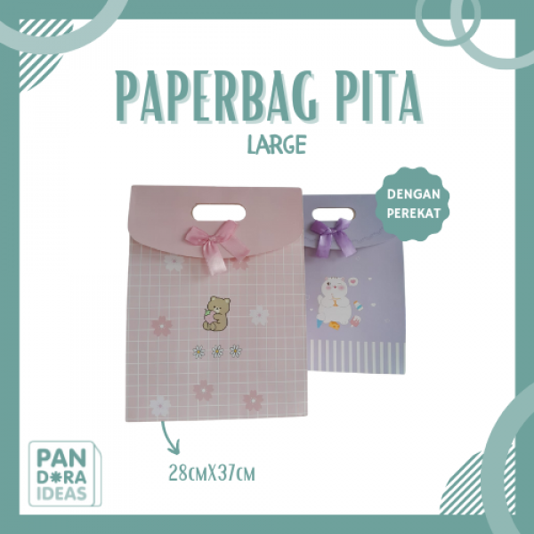 Paperbag Pita Motif Premium Large Jumbo Besar Uk. 28x37