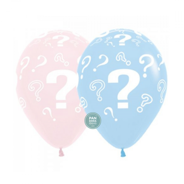 12" Balon Latex Sempertex Pastel Matte Question Marks