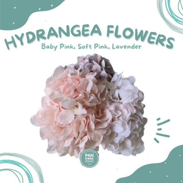 Hydrangea Artificial Flowers | Bunga Bokor Hortensia Palsu Dekorasi