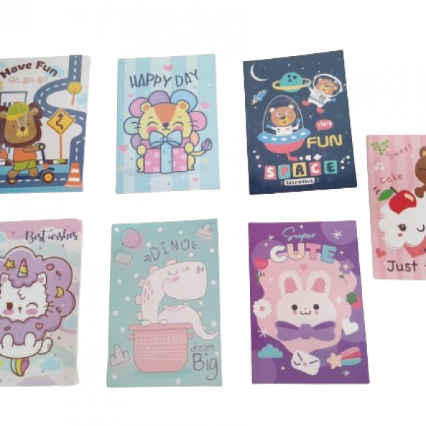 Kartu Ucapan Panjang Karakter Lucu | Greeting Card Cute Character