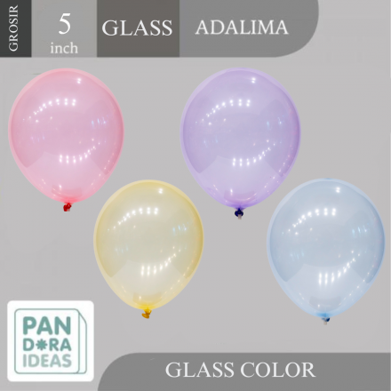 Grosir Balon Latex Adalima 5" Glass isi 100