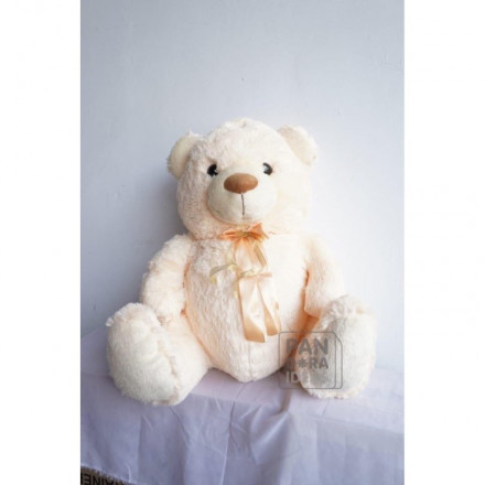 Jumbo Bear 25" Cream & Pink / Boneka Beruang Jumbo Cream & Pink