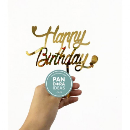 Tulisan Happy Birthday Acrylic Cake Topper |Cake Topper Acrylic