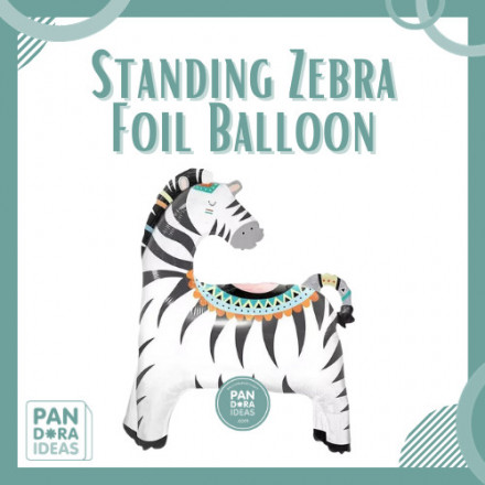 Standing Zebra Foil Balloon | Balon Foil Zebra Hewan
