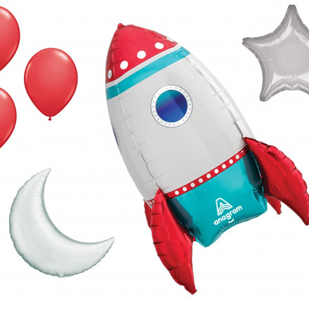 21" Rocket AirFilled Foil Balloon | Balon Foil Mainan Anak Roket