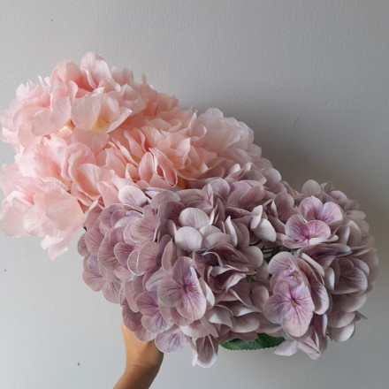 Hydrangea Artificial Flowers | Bunga Bokor Hortensia Palsu Dekorasi