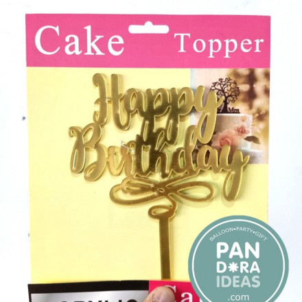 Tulisan Happy Birthday Acrylic Cake Topper |Cake Topper Acrylic 2