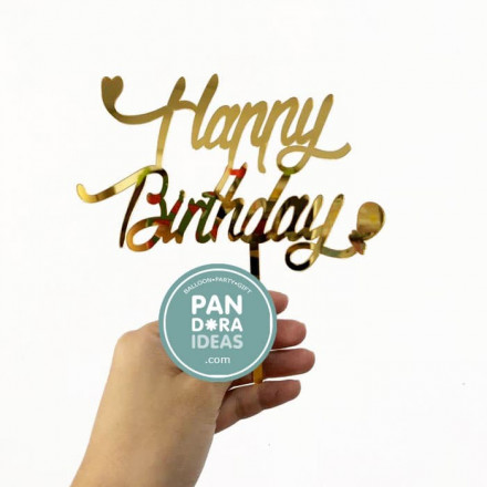 Tulisan Happy Birthday Acrylic Cake Topper |Cake Topper Acrylic