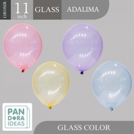 Grosir Balon Latex Adalima 11" Glass isi 100