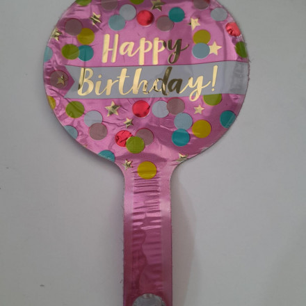 Mini Round Birthday Foil Balloon | Balon Foil Bulat Mini Ulang Tahun