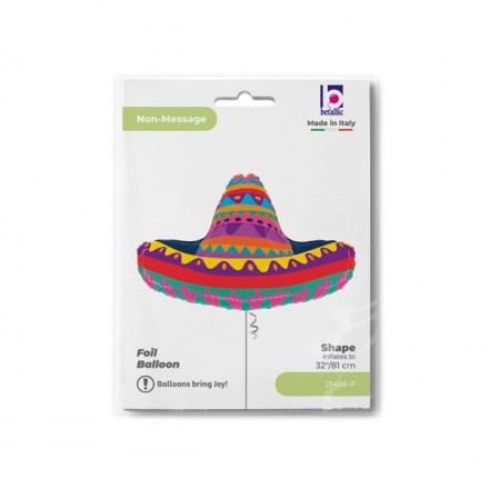 32" Festive Sombrero Hat Foil Balloon | Balon Foil Topi Sombrero