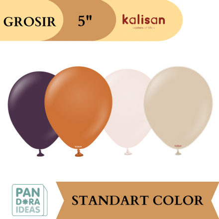 GROSIR Balon Latex 5" Kalisan Standart Color | Balon Latex Kecil