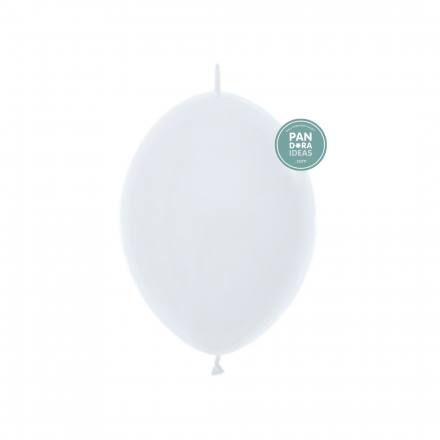 6" and 12" Link O Loon Sempertex Balloon White | Balon Sambung Putih