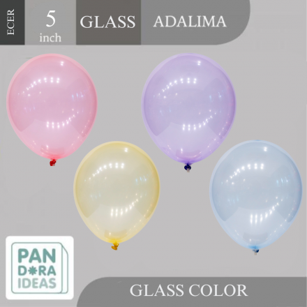 Ecer Balon Latex Adalima 5" Glass Color isi 100