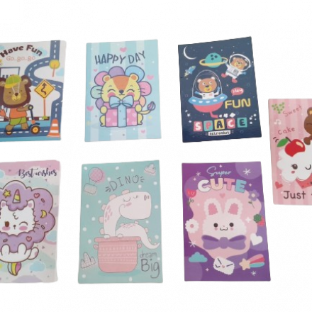 Kartu Ucapan Panjang Karakter Lucu | Greeting Card Cute Character